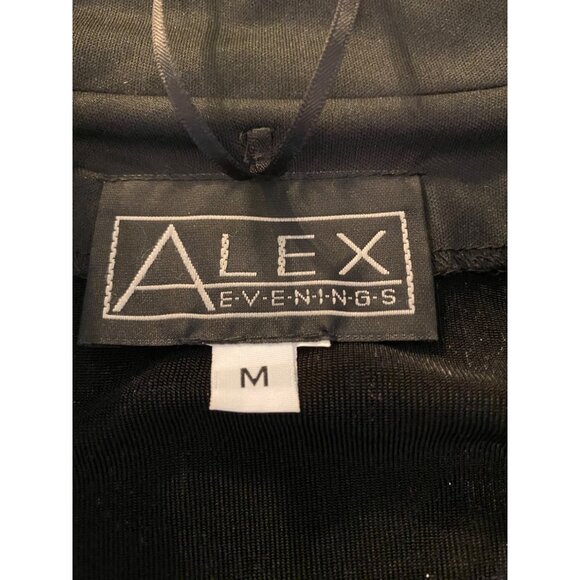 Alex Evenings Black Blue Paisley Print Jacket & Tank Set Medium - Picture 4 of 16